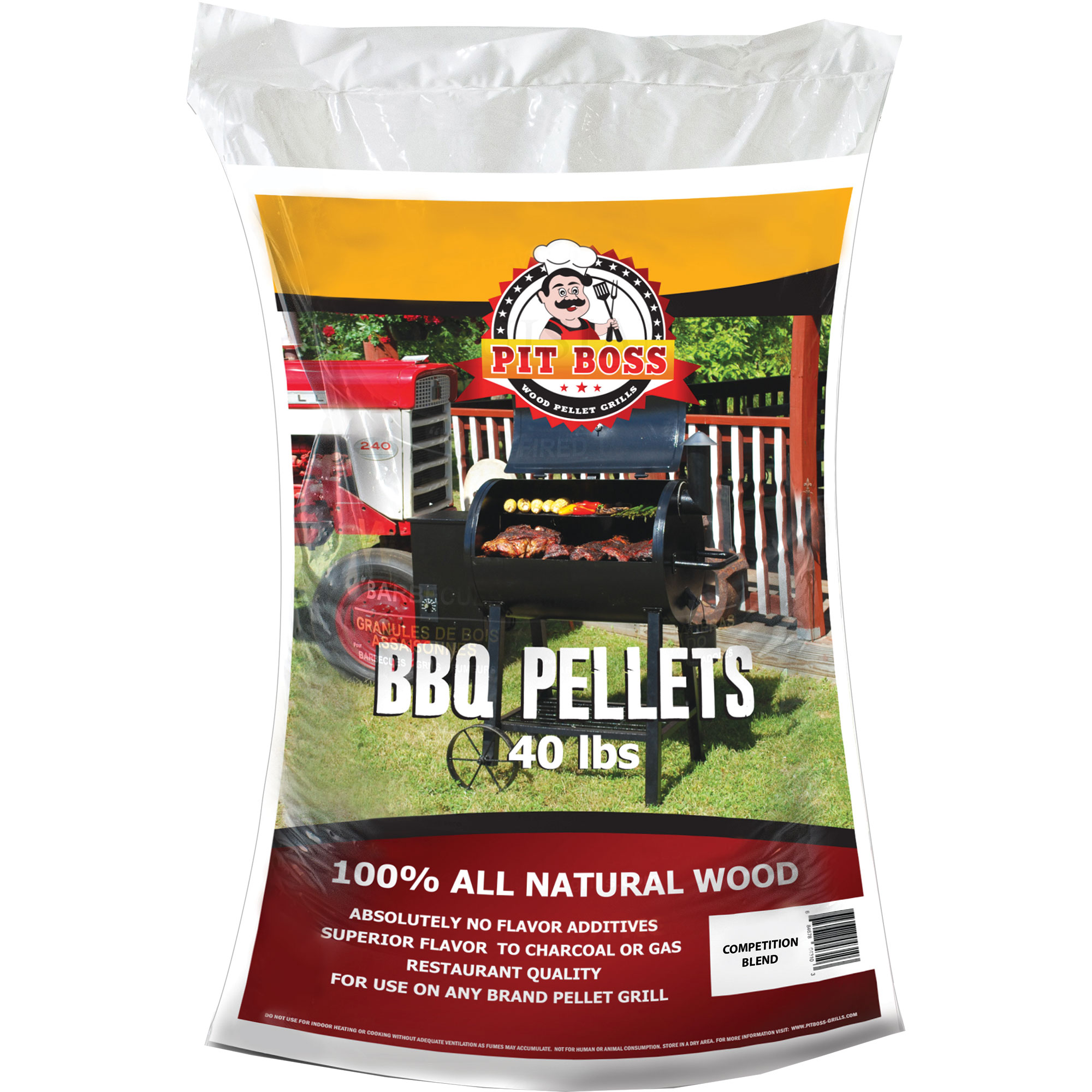 Pit Boss Competition Blend Natural Hardwood BBQ Pellets 18 kg (40 lb.)