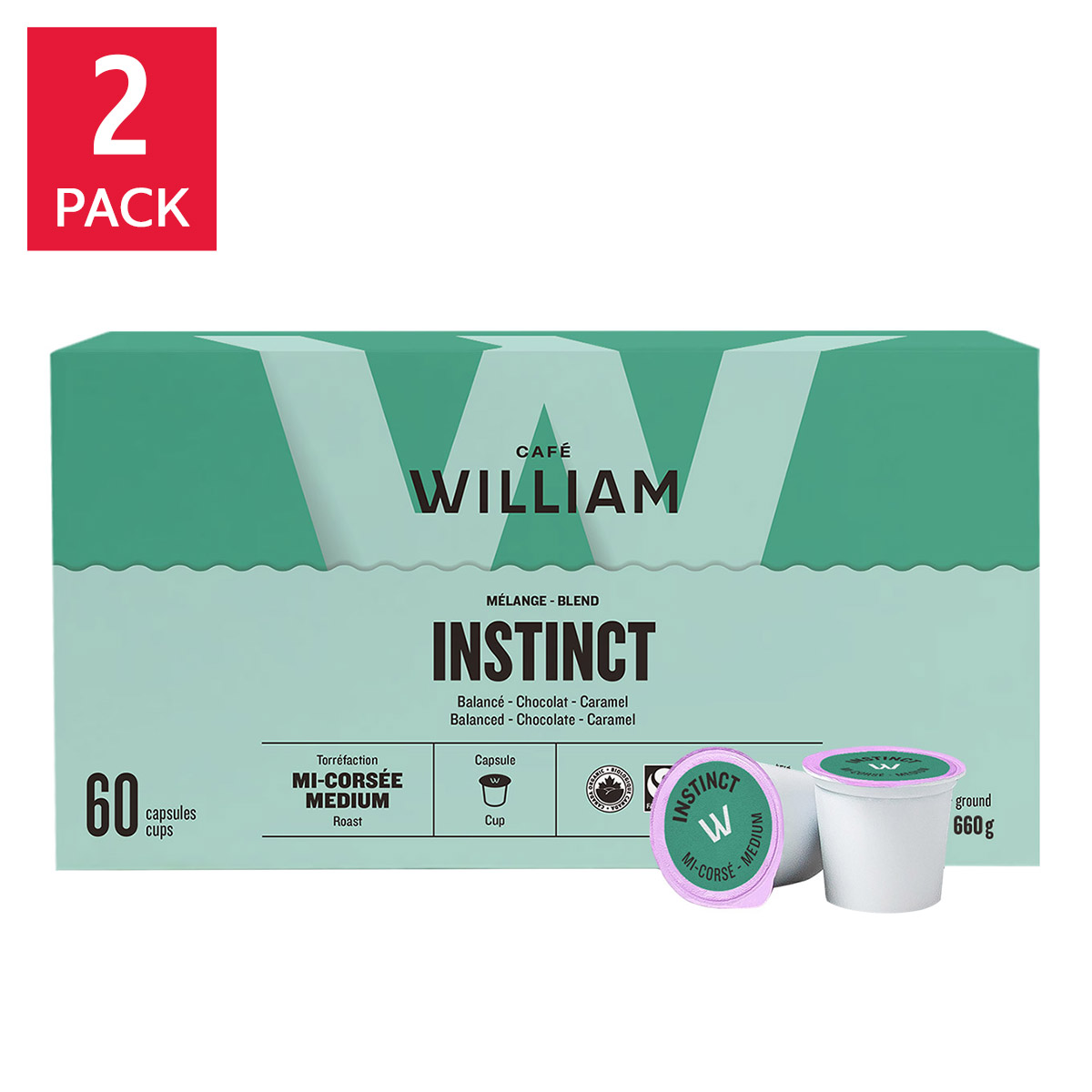 Cafe William Instinct Medium Roast Single-serve K-cup Coffee Pods, 120-count