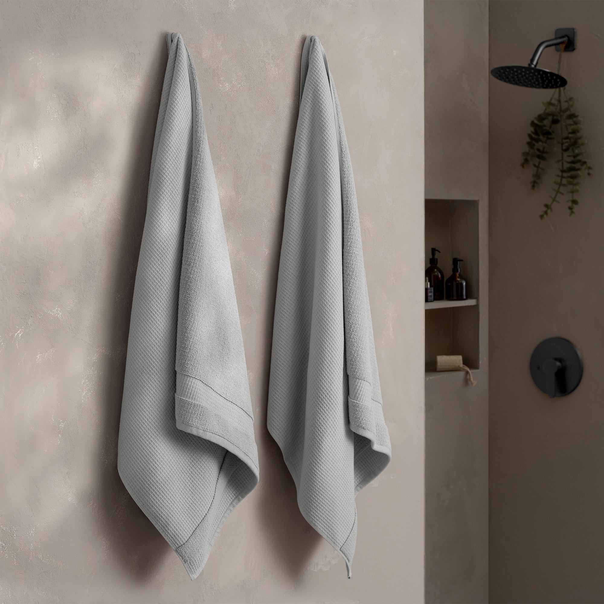 WelHome Waffle Bath Towels, 2-pack