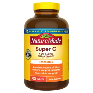 Nature Made Super C with Vitamin D3 and Zinc, 200 Tablets