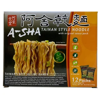 A-SHA TAINAN STYLE NOODLES 12 PACK 3.35 OZ EACH