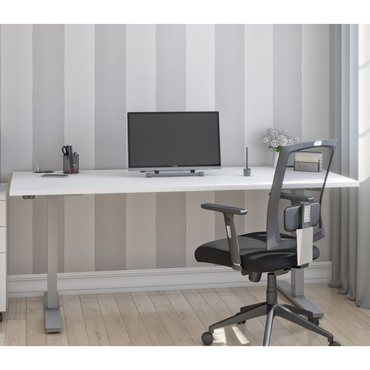 Bestar Upstand 72.4 cm x 182.9 cm (28.5 in. x 72 in.) Height Adjustable Desk