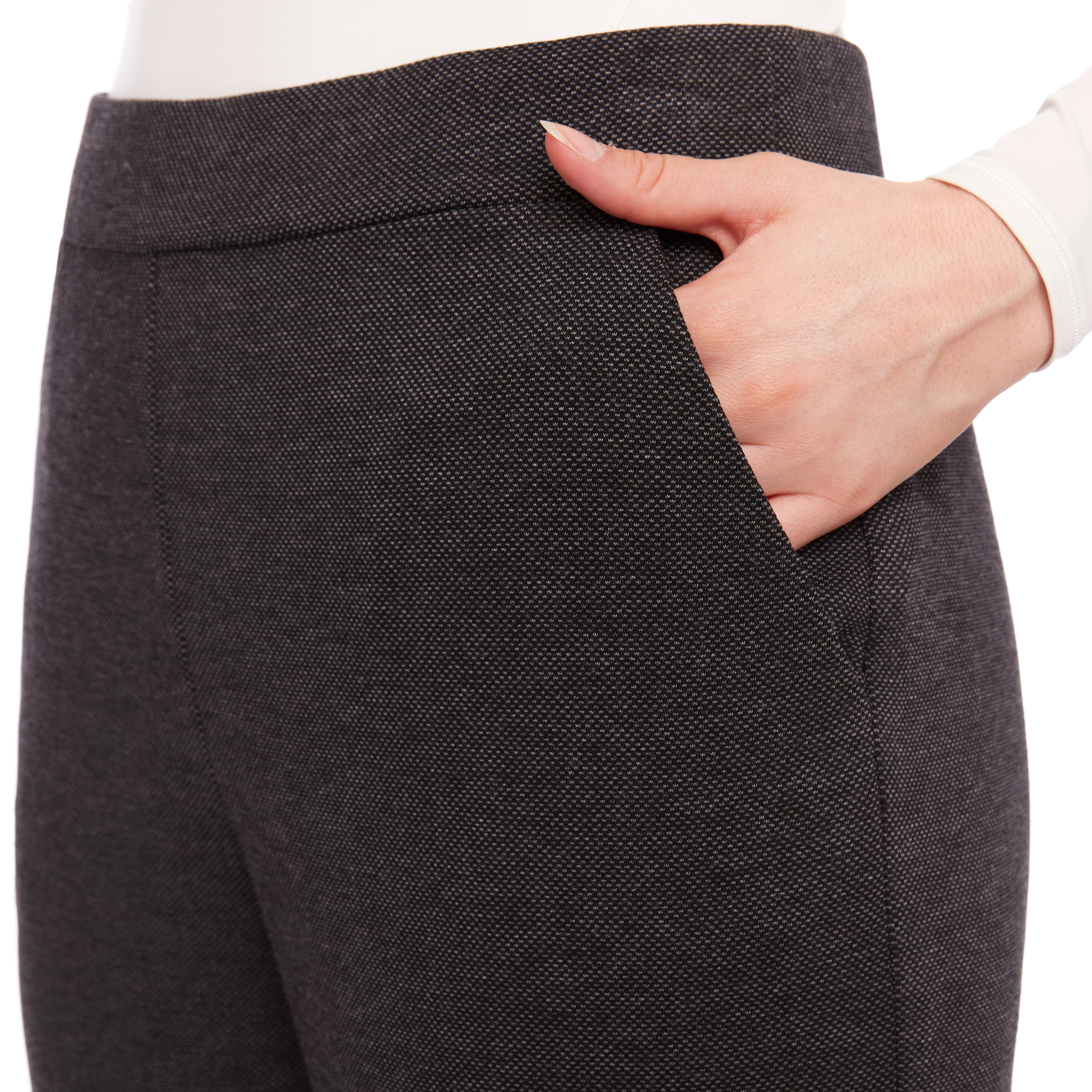 S.C. & CO. Women's Stretch Knit Jacquard Pull-on Wide Leg Pant
