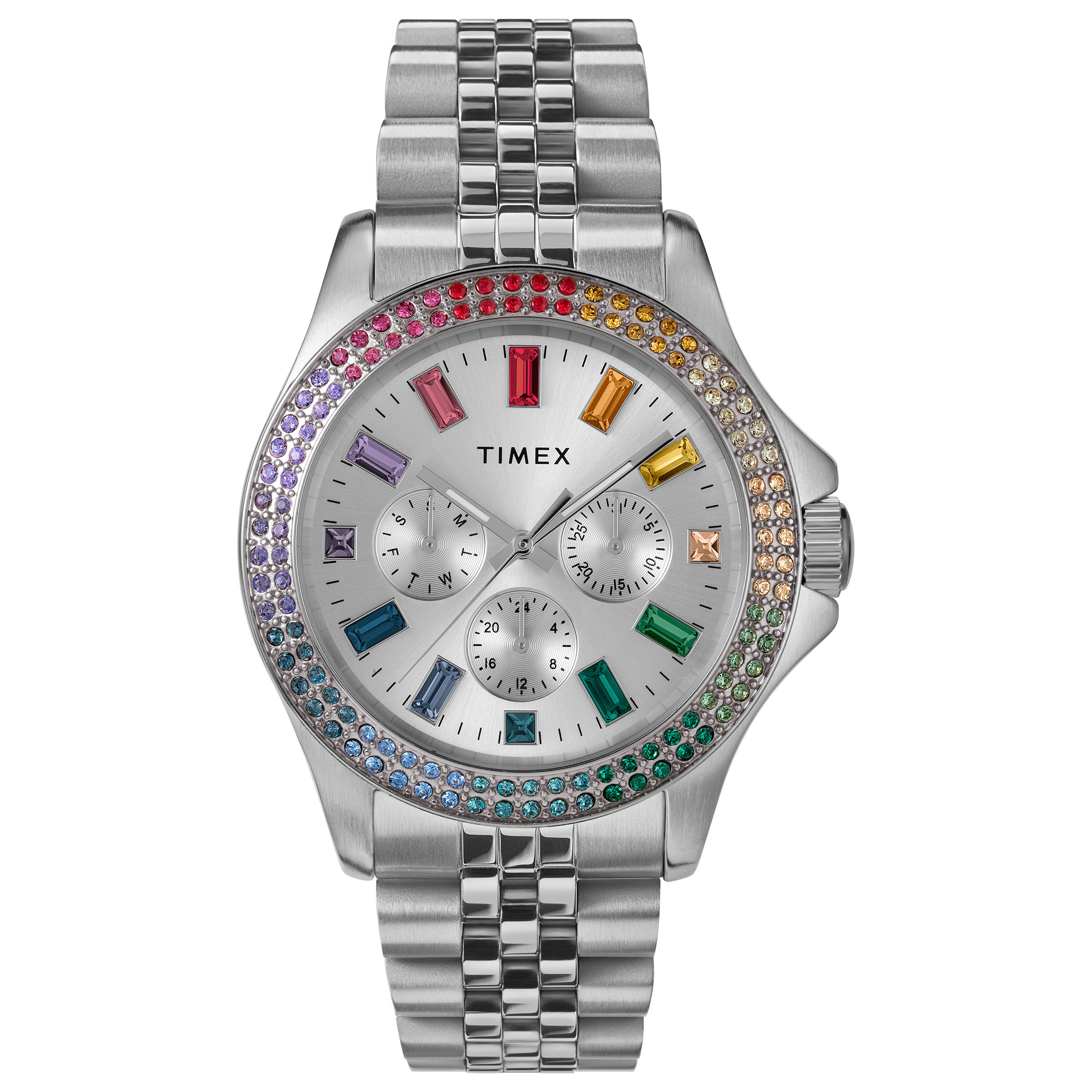 Timex Kaia Silver Rainbow Dial Women's Watch