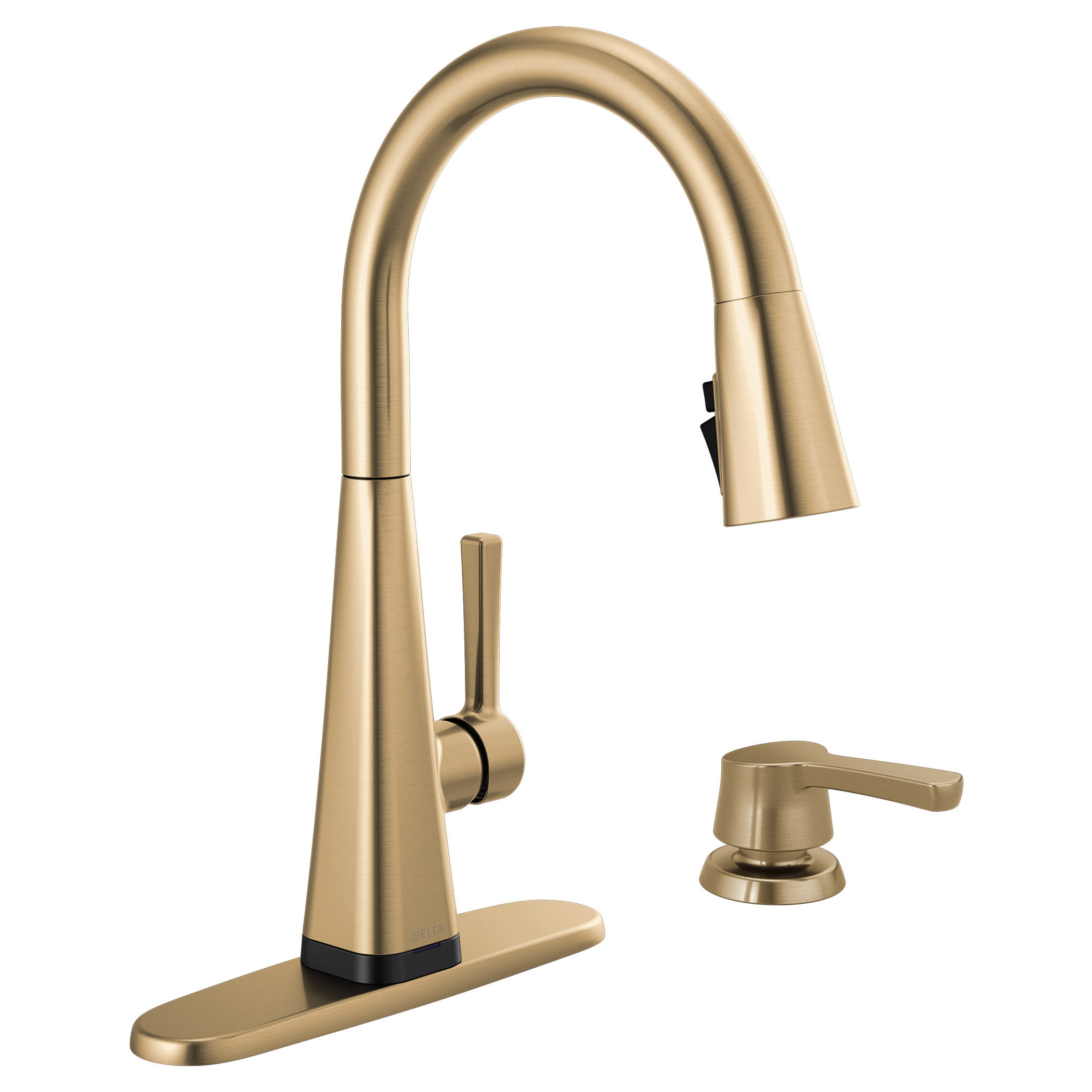 Delta Lenta Pull-down Kitchen Faucet with Soap Dispenser