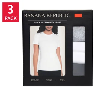 BANANA REPUBLIC + WOMEN'S SHORT SLEEVE TEE 3PK