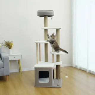 Catry Trinity 66" Cat Tree, Brown