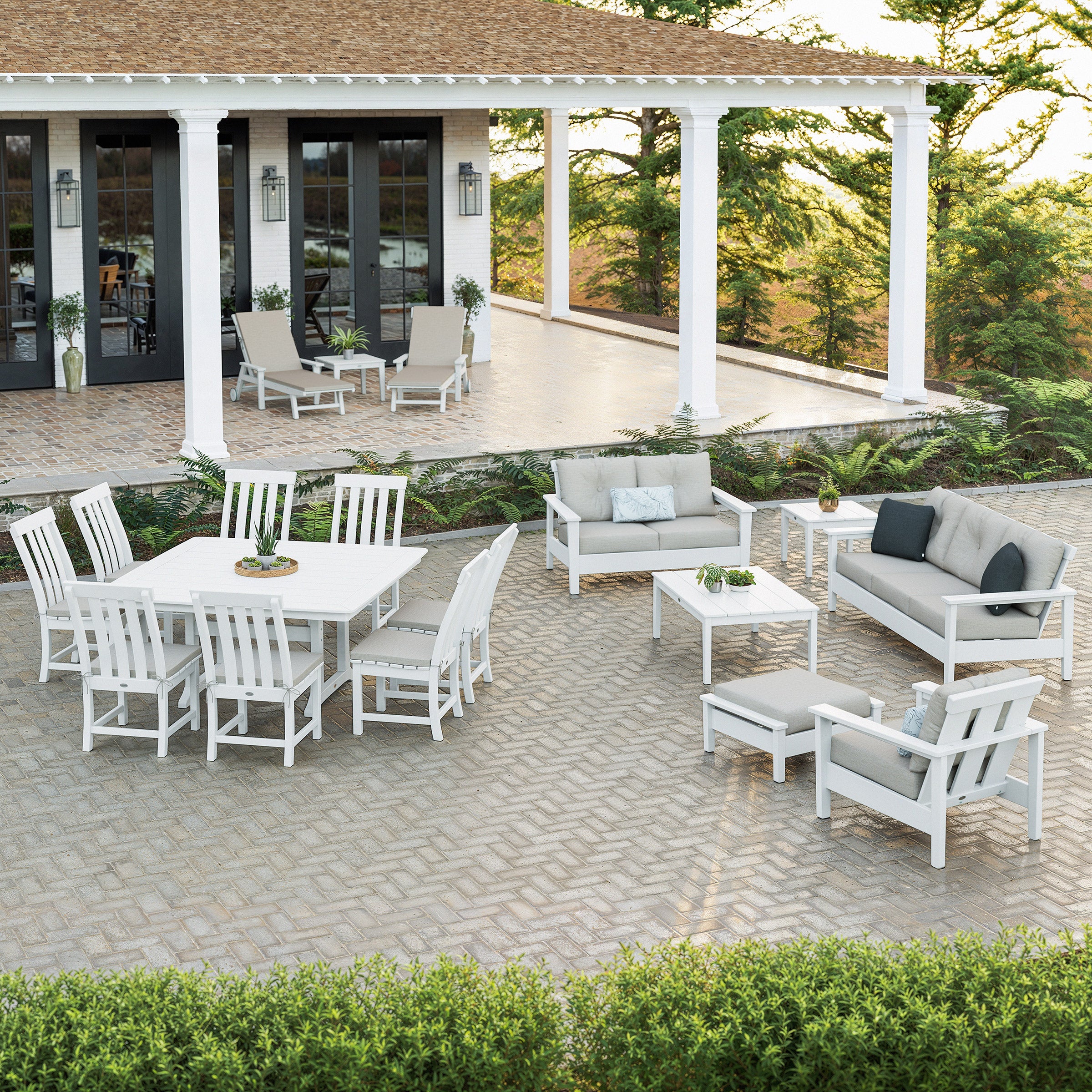 POLYWOOD Prescott 18-piece Outdoor Patio Set Estate Collection