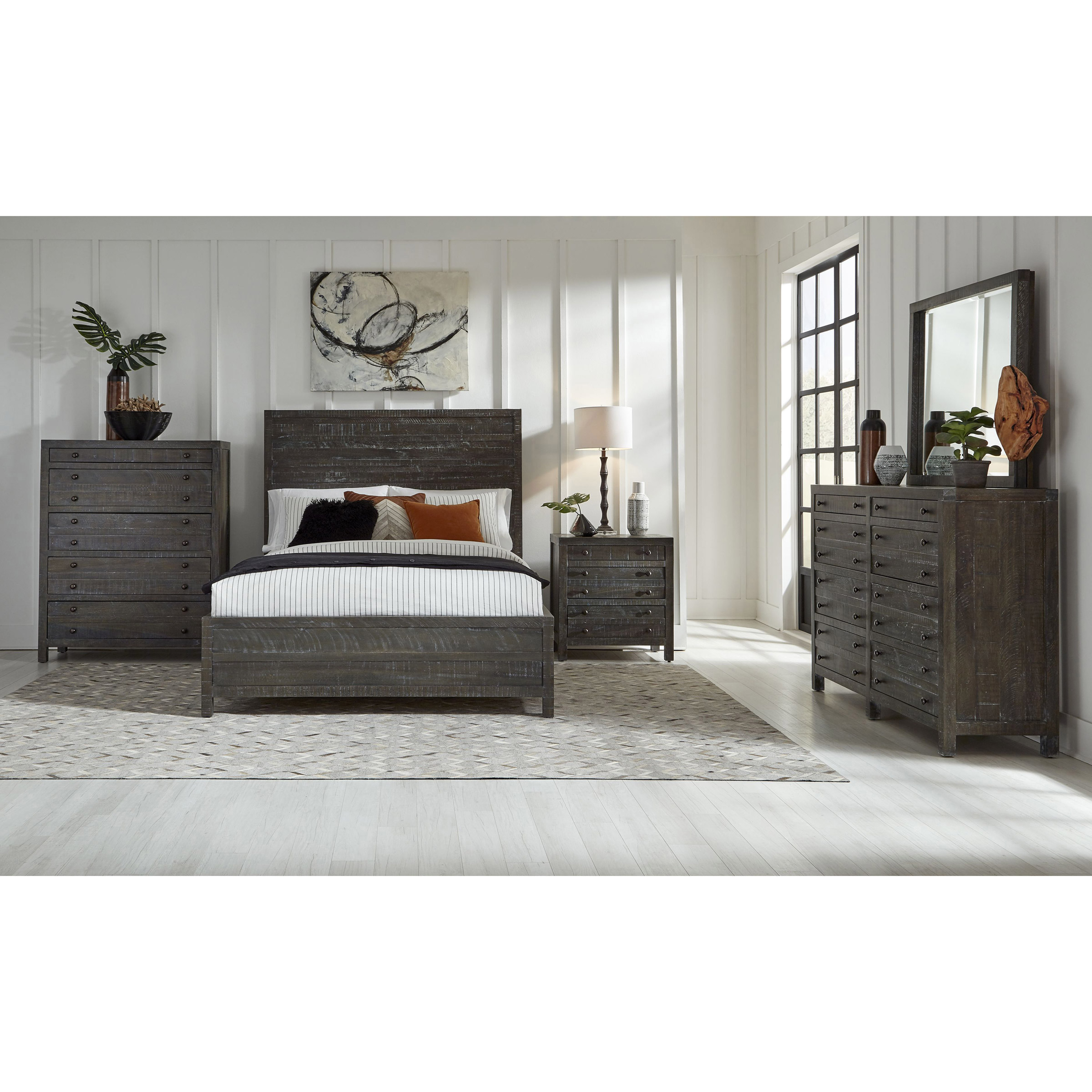Torsten California King Bedroom Collection in Gunmetal