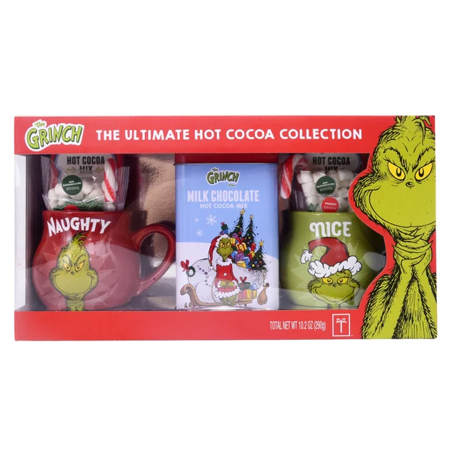 THE GRINCH HOT COCOA COLLECTION 2 MUGS AND COCOA TIN