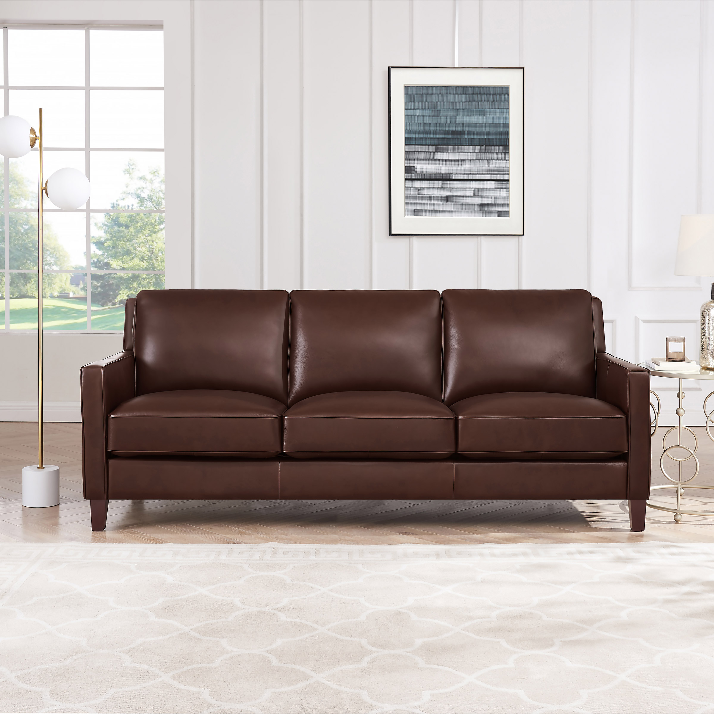 Prospera Home West Park Top-grain Leather Sofa and Loveseat | Costco