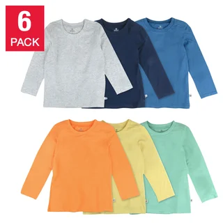 HONEST KIDS' 6PK LONG SLEEVE TEES