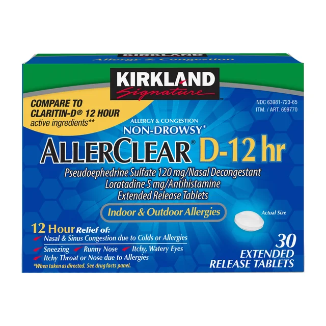 KIRKLAND SIGNATURE ALLERCLEAR-D 12HR EXTENDED RELEASE 30 CT