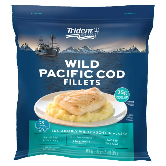 TRIDENT COD FILLET WILD PACIFIC 32 OZ