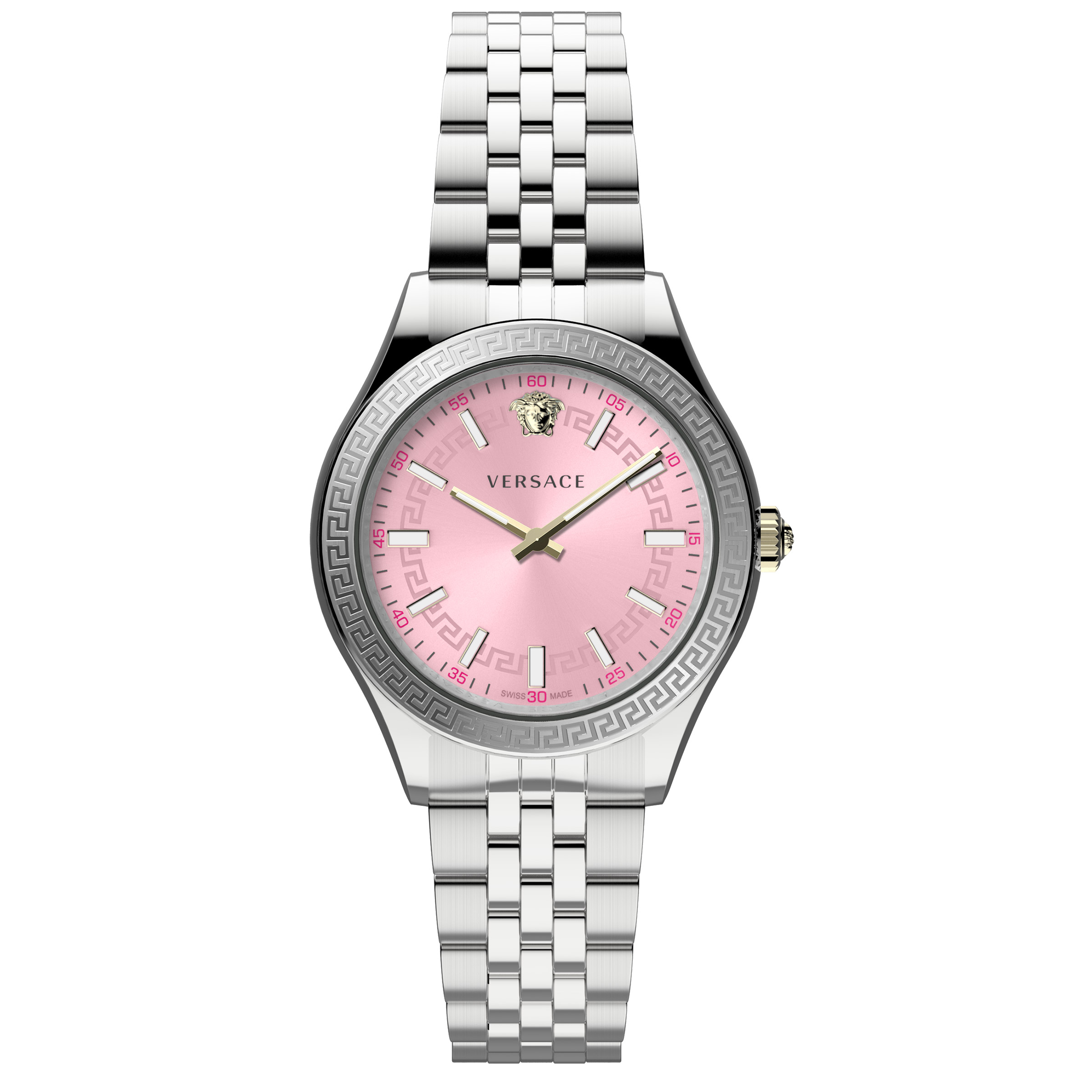 Versace Hellenyum Pink Dial Women's Watch