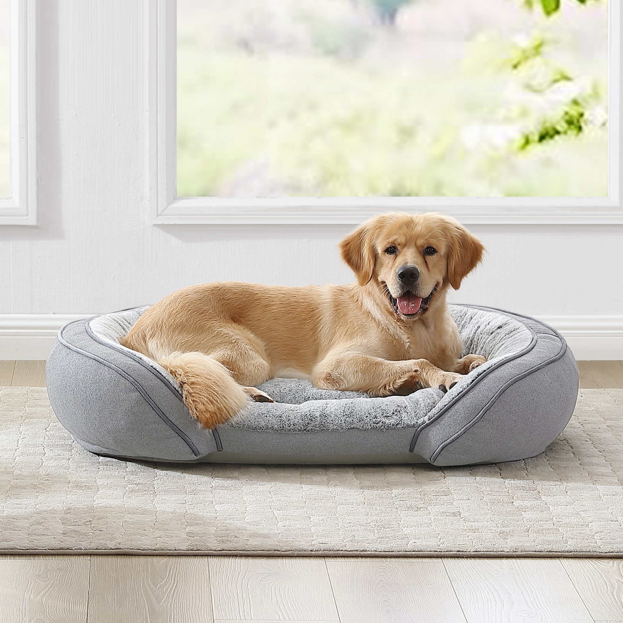 Kirkland Signature Cuddler Pet Bed 41 in.x 31 in.,  Deja Silver