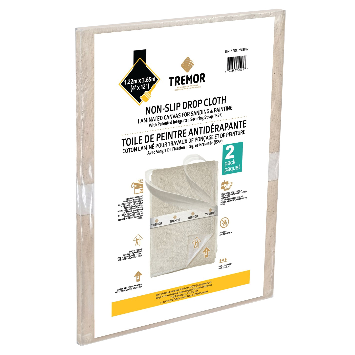 Tremor Unique 2 in 1 Non-Slip Leak-Proof Drop Cloth for Sanding and Painting