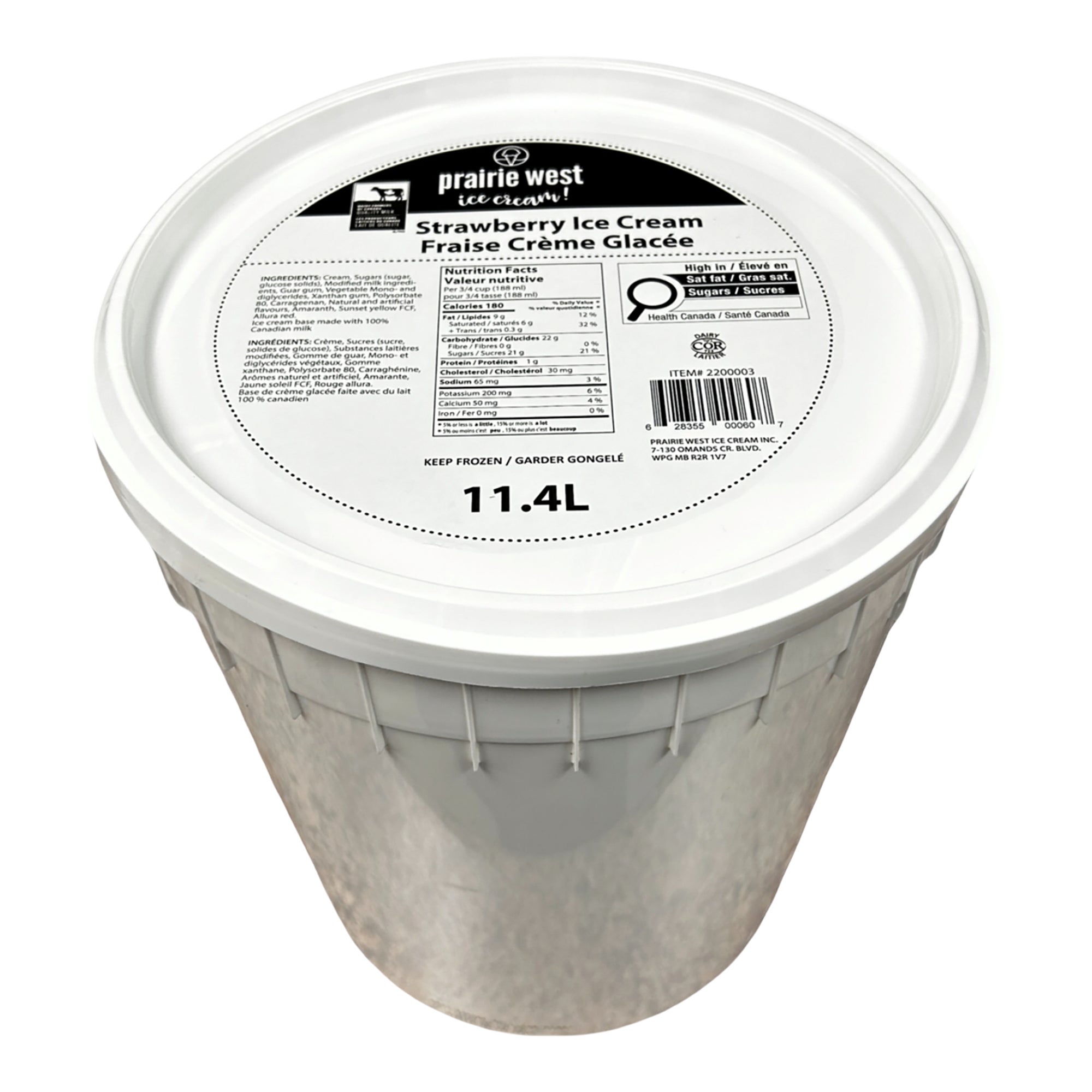 Prairie West Strawberry Ice Cream, 11.4L | Costco