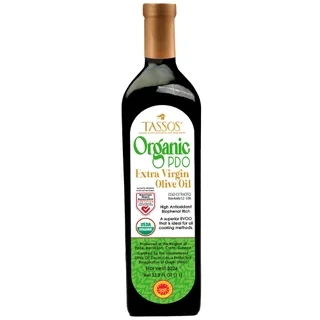 Tassos Organic Extra Virgin Olive Oil, Greek, 1 L