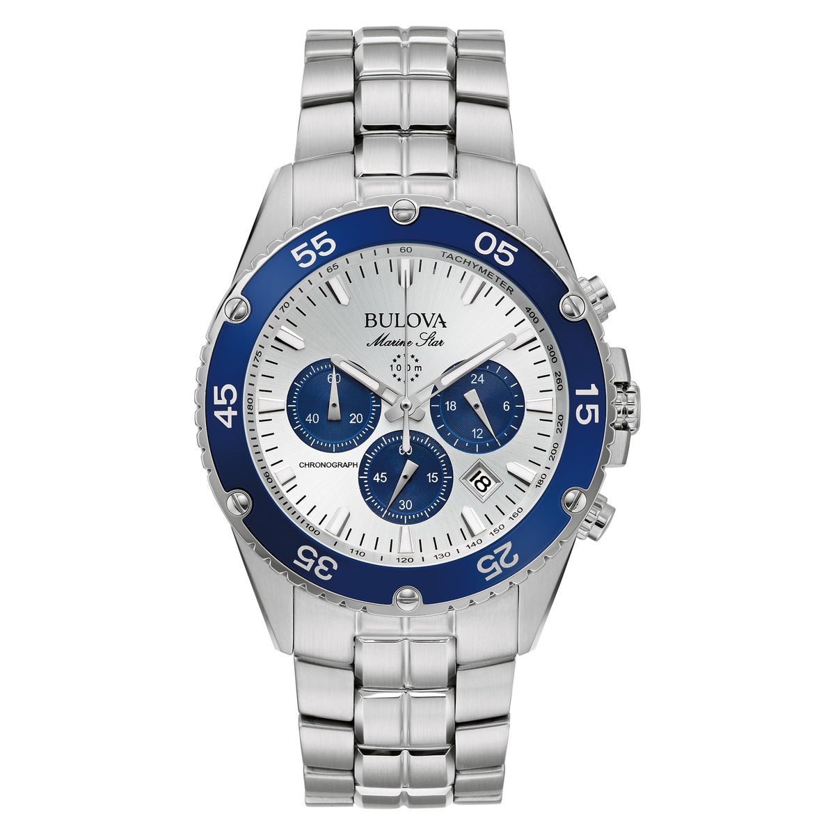 Bulova Marine Star Chronograph Stainless Steel Quartz Men's Bulova Marine Star Chronograph Stainless Steel Quartz Men's