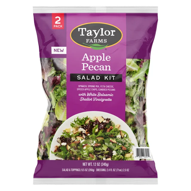 Taylor Farms Apple Pecan Bagged Salad Kit, 9 oz, 2-count