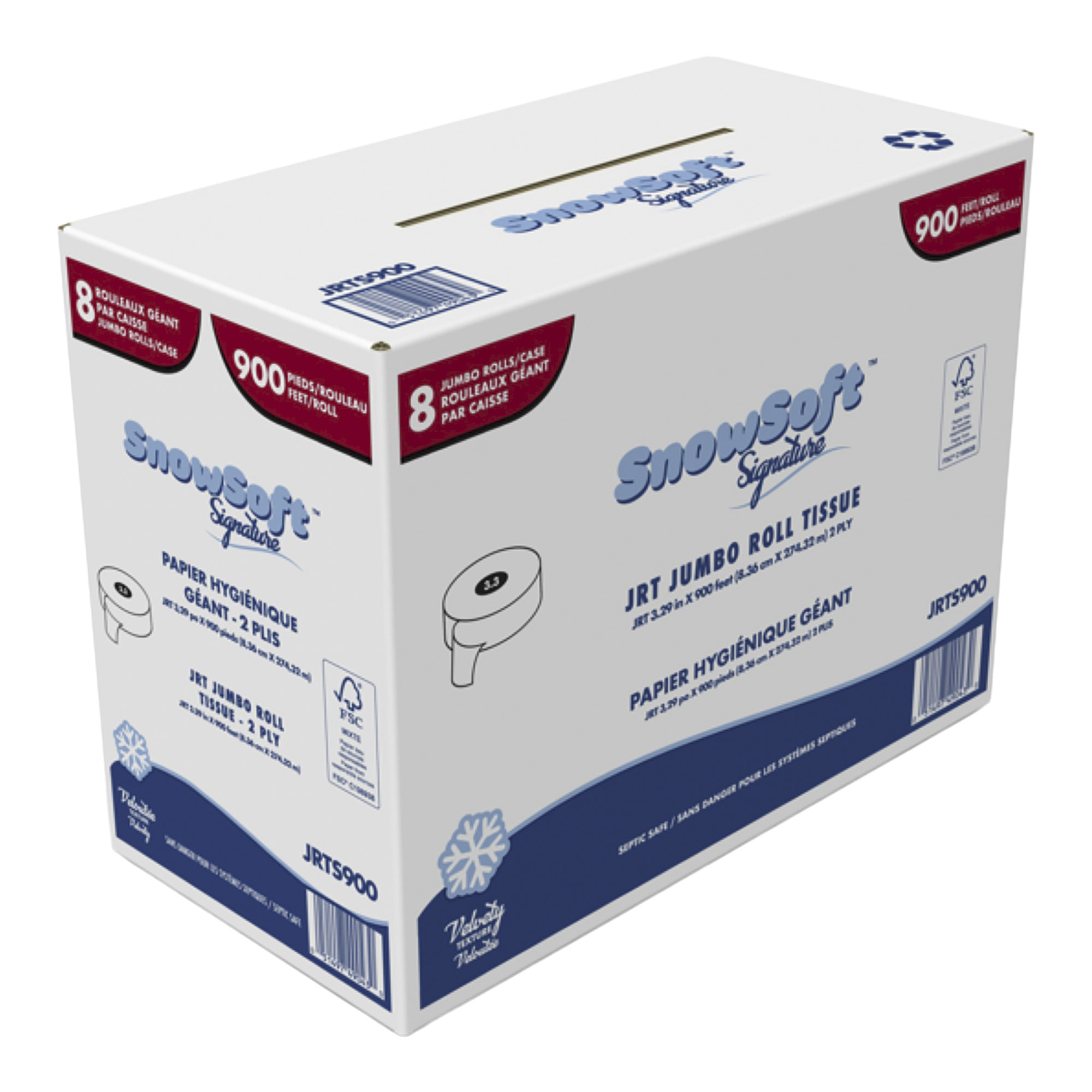 Snowsoft Jumbo Bathroom Tissue 2-ply, 8 rolls × 275 m | Costco