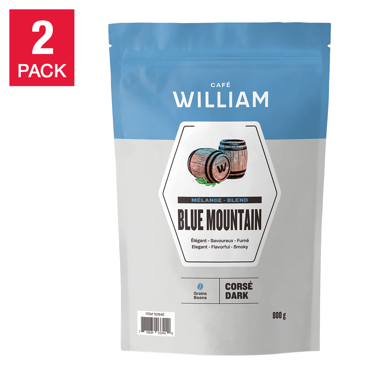 コーヒー willam Café William Jamaican Blend Blue Mountain Blend Whole Bean Coffee