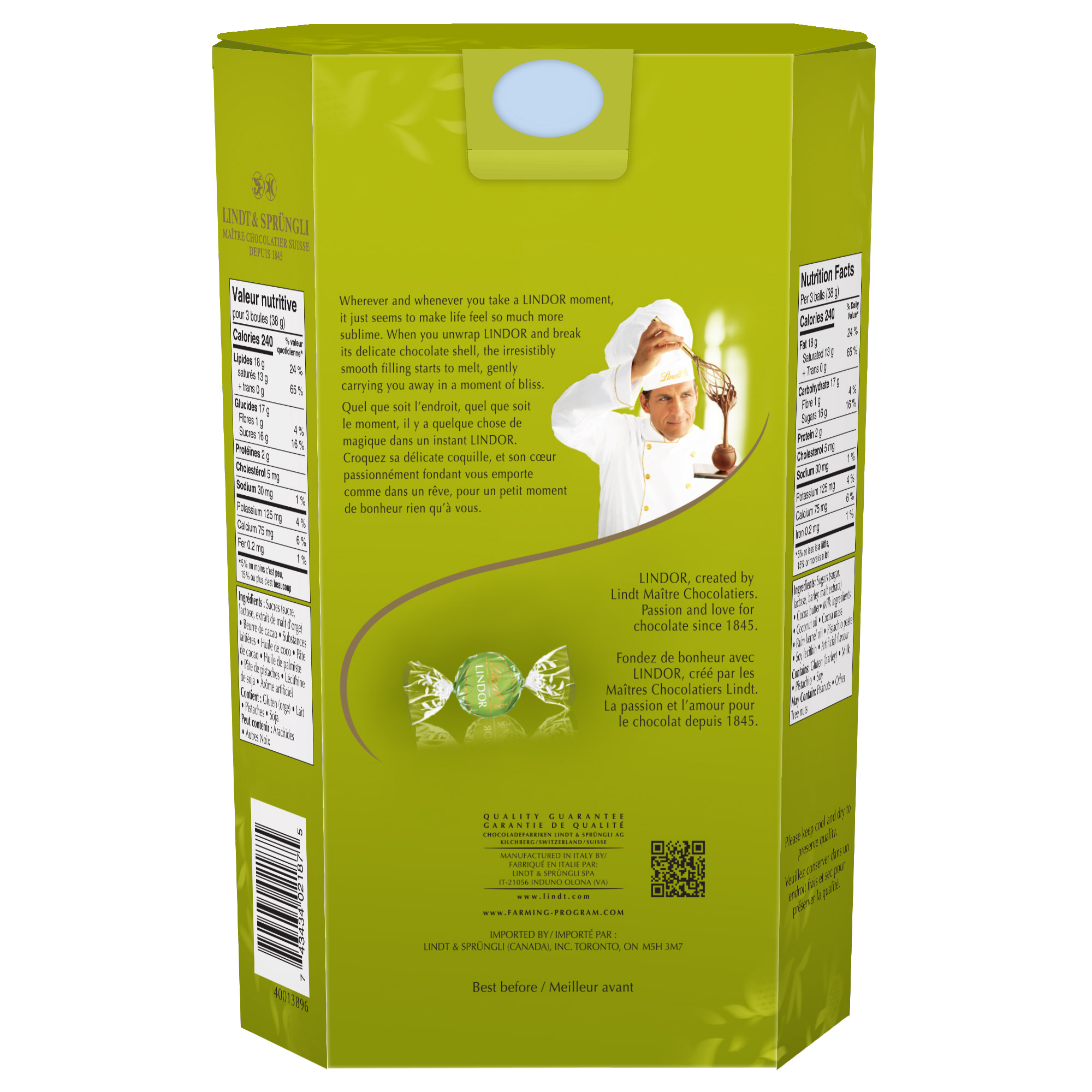 Lindt Lindor Pistachio Cornet, 900 g | Costco