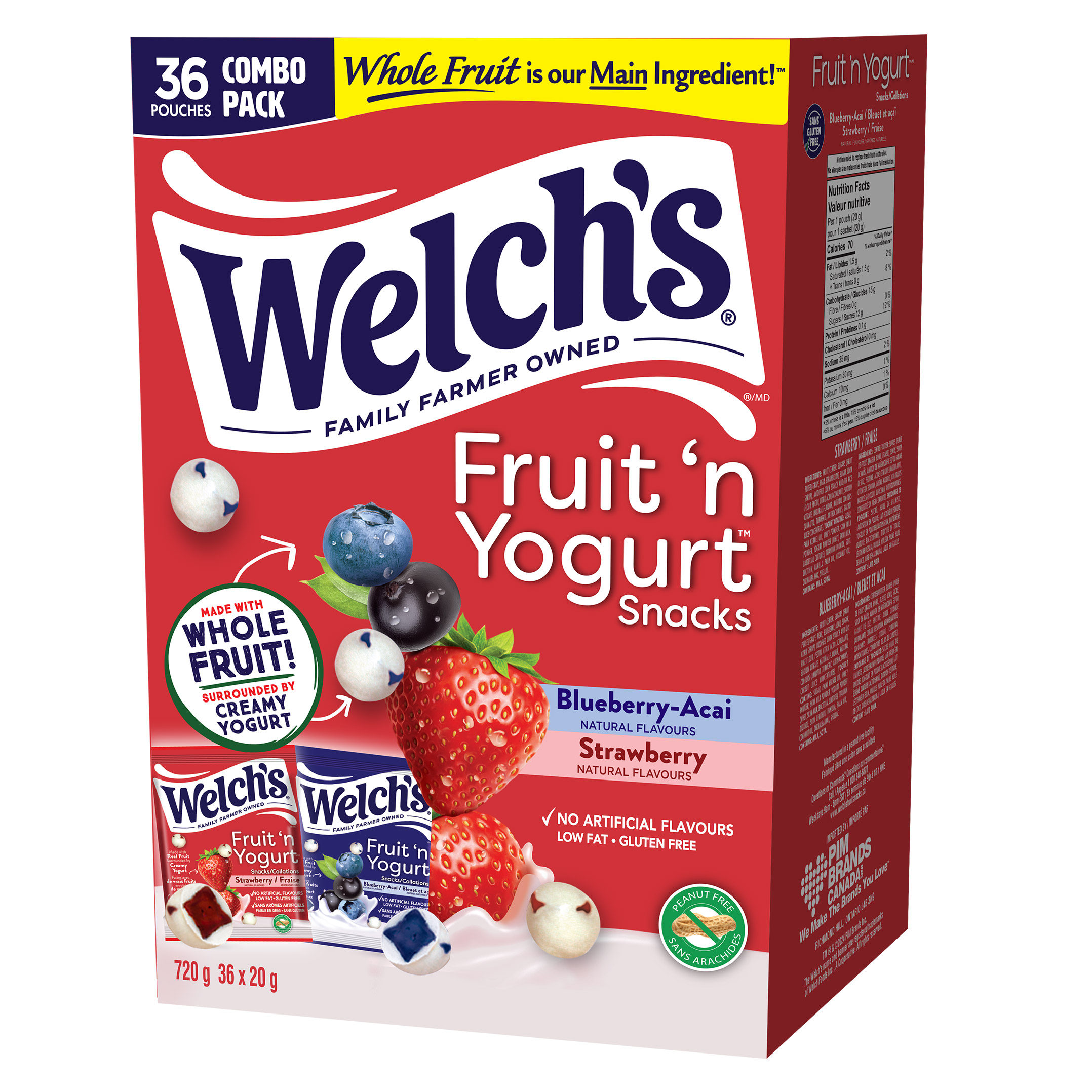 Welch's Fruit 'n Yogurt Snacks, 36 × 20 g