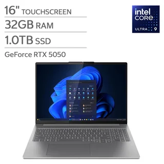 Lenovo IdeaPad Pro 5i 16" OLED Touchscreen - Intel Core Ultra 9 285H - GeForce RTX 5050 - Windows 11 Home - 32GB RAM - 1TB SSD