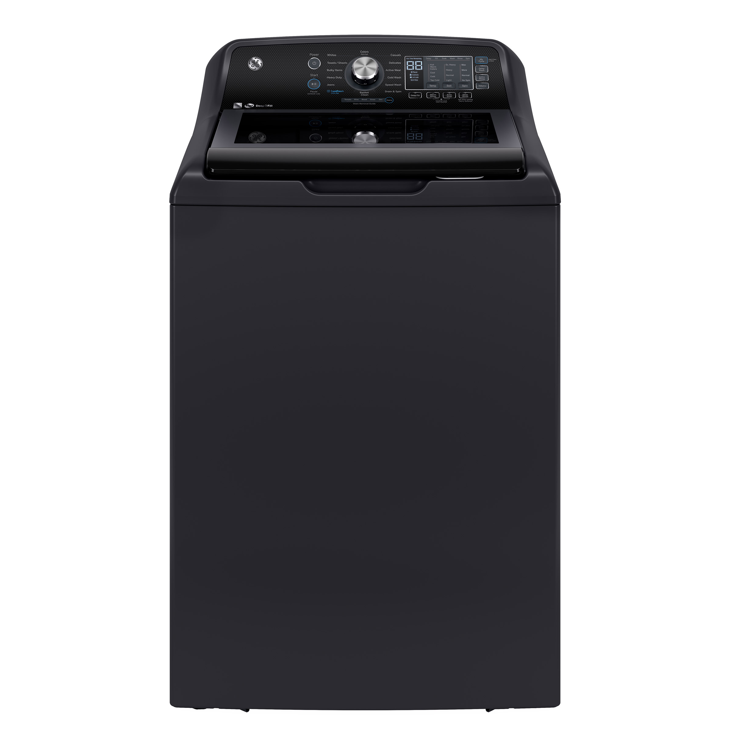 GE 5.3 cu ft. Diamond Grey Top Load Washer with SaniFresh Option