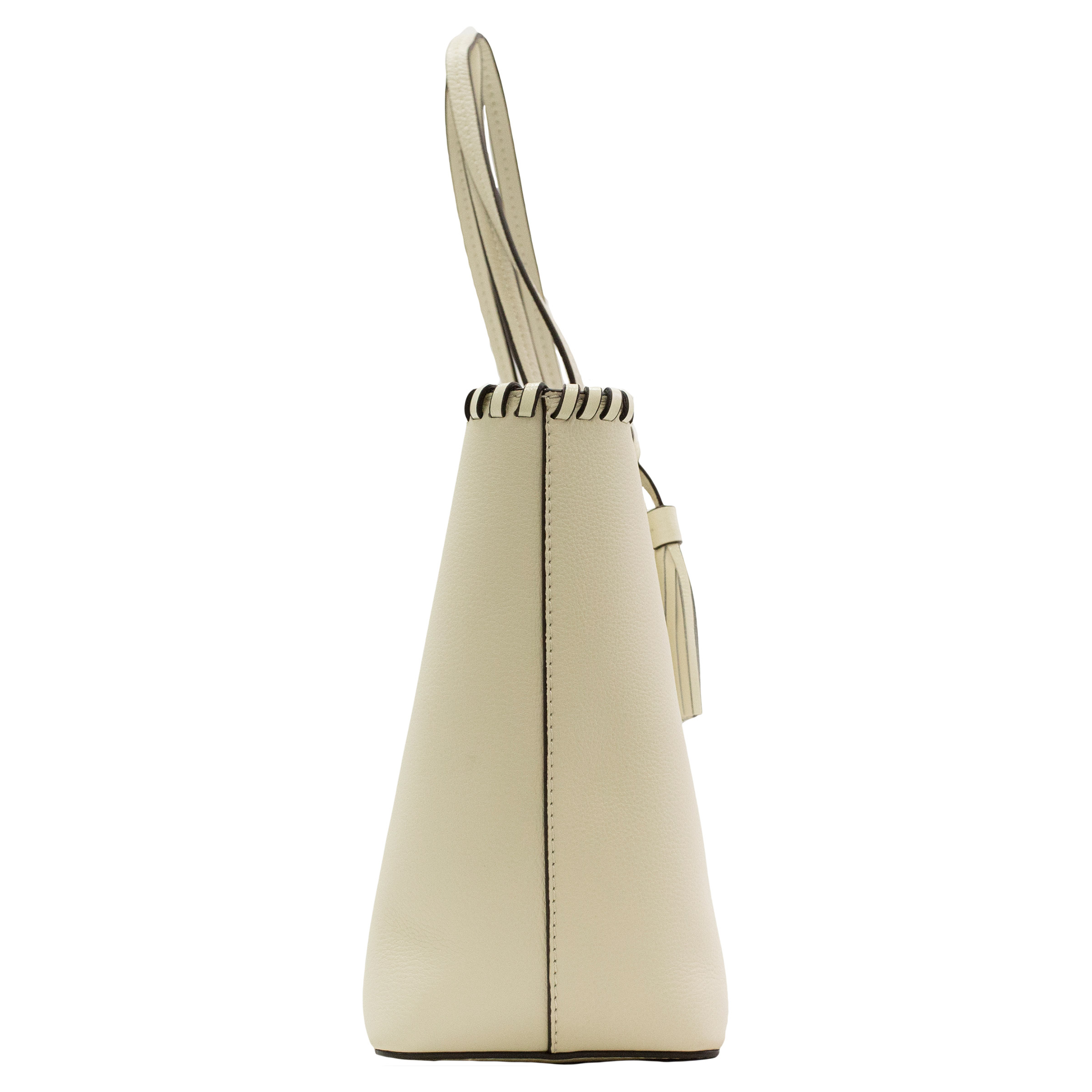 TORY BURCH アイボリー トートバッグ Tory Burch Mcgraw Whipstitch Tote Bag, New Ivory | Costco