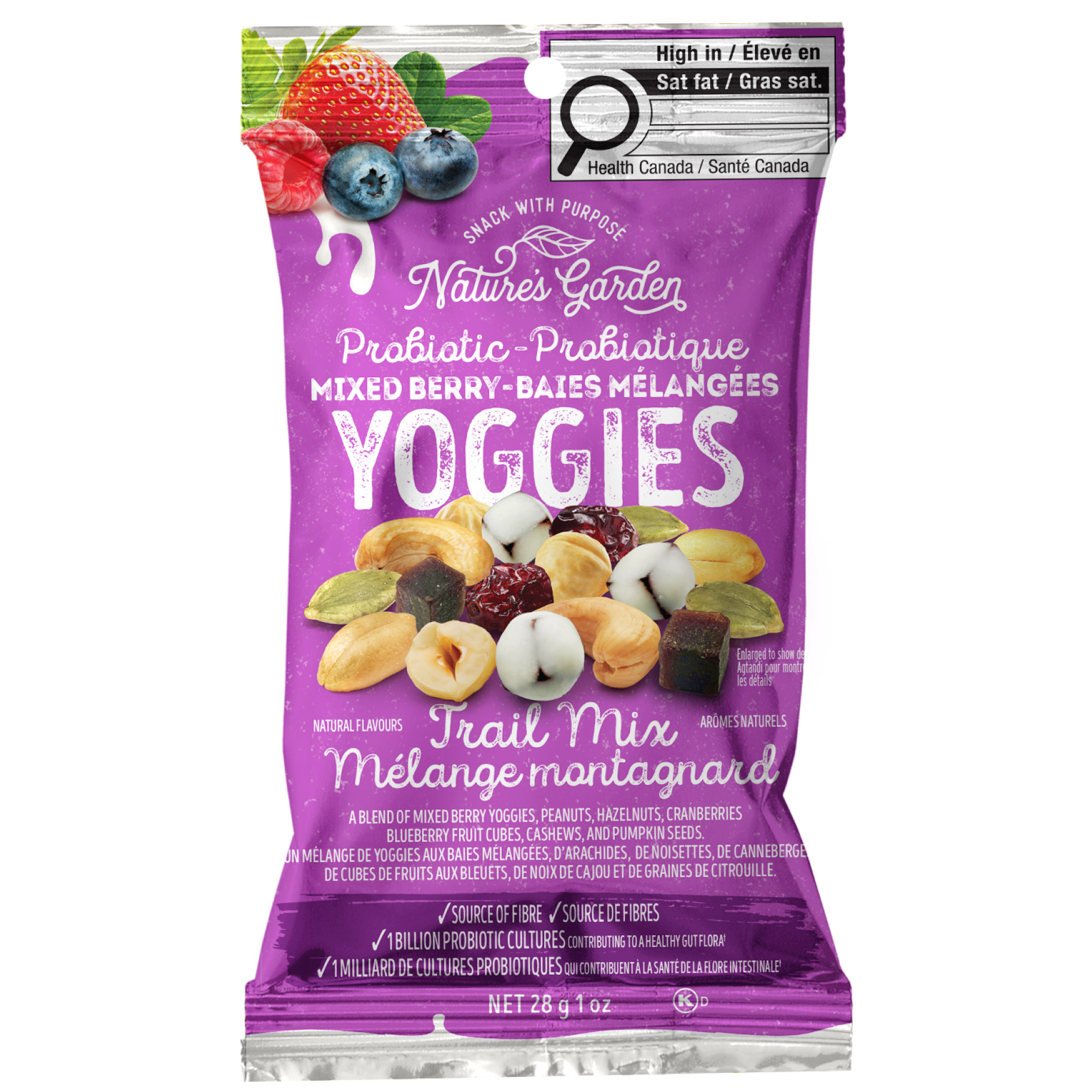 Nature's Garden Probiotic Yoggies Trail Mix Variety Pack, 24 × 28