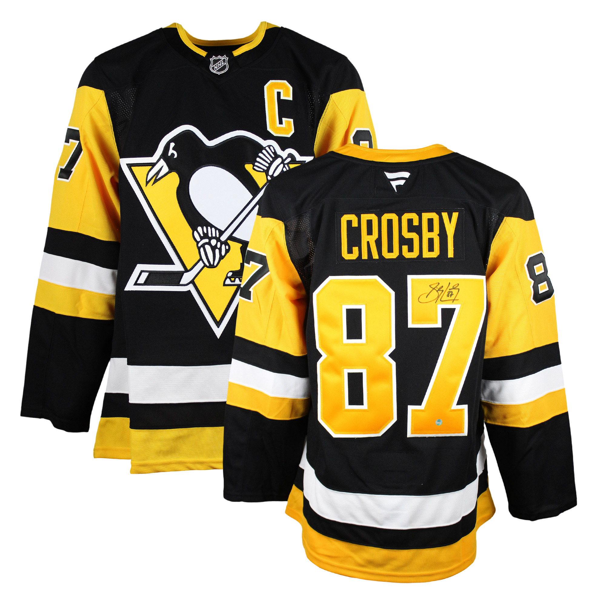 Frameworth Sidney Crosby Signed Jersey Pittsburgh Penguins Black Fanatics Premium