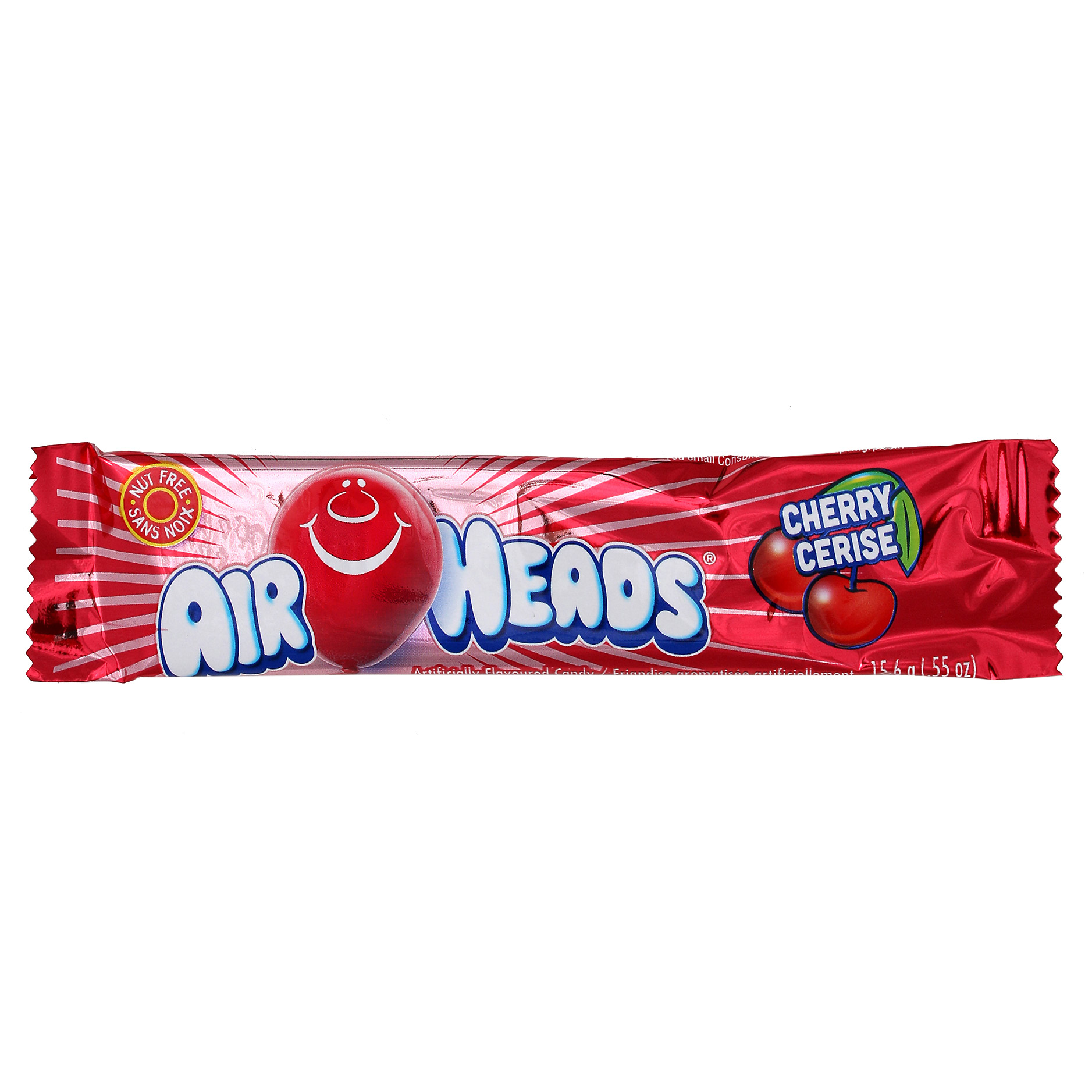 Airheads Individually Wrapped Full Size Bars, Cherry, 36 × 15.6 g