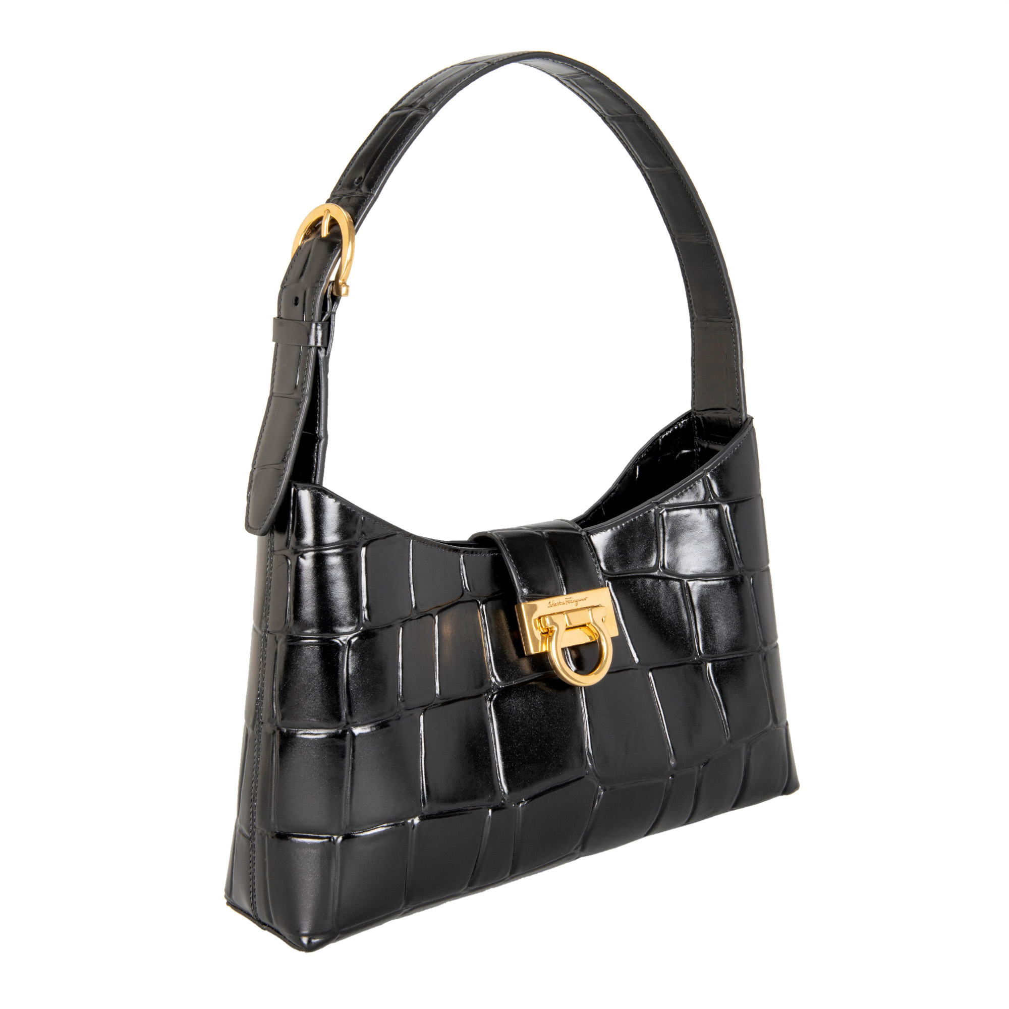 Ferragamo Trifolio Shoulder Bag, Black | Costco
