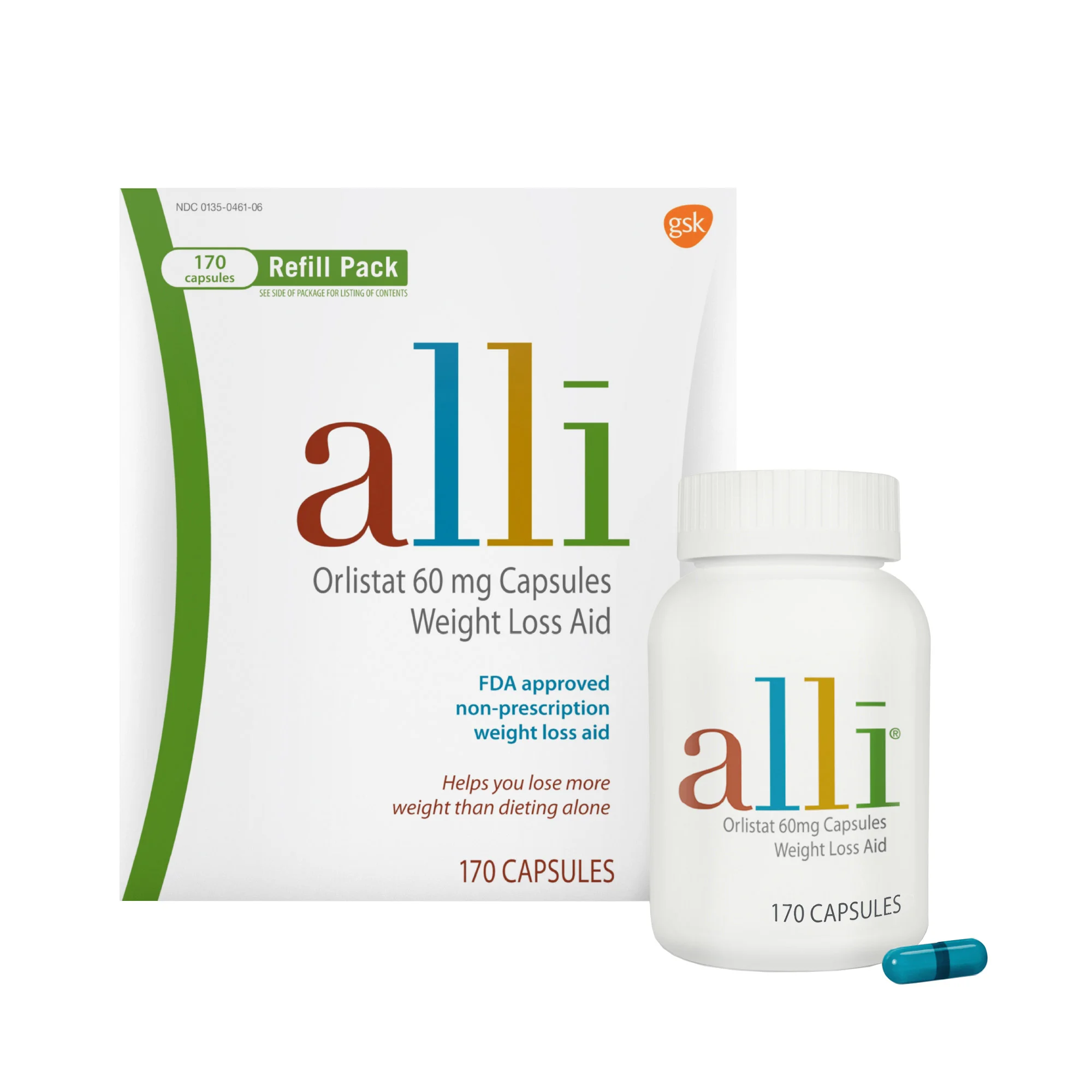 alli Orlistat 60 mg. Weight Loss Aid, 170 Capsules | Costco