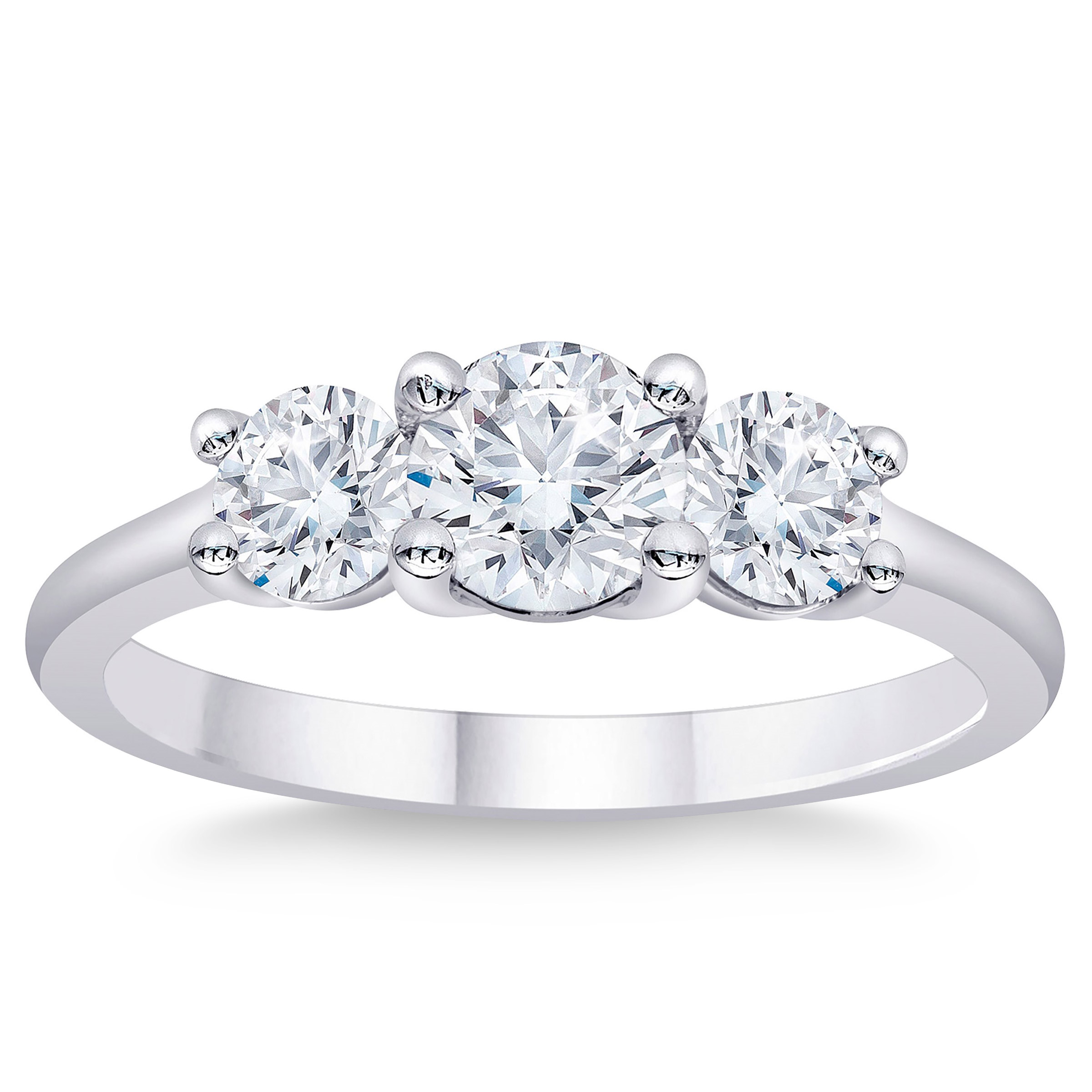Three Stone Round Brilliant Diamond Ring (1.20 ctw)