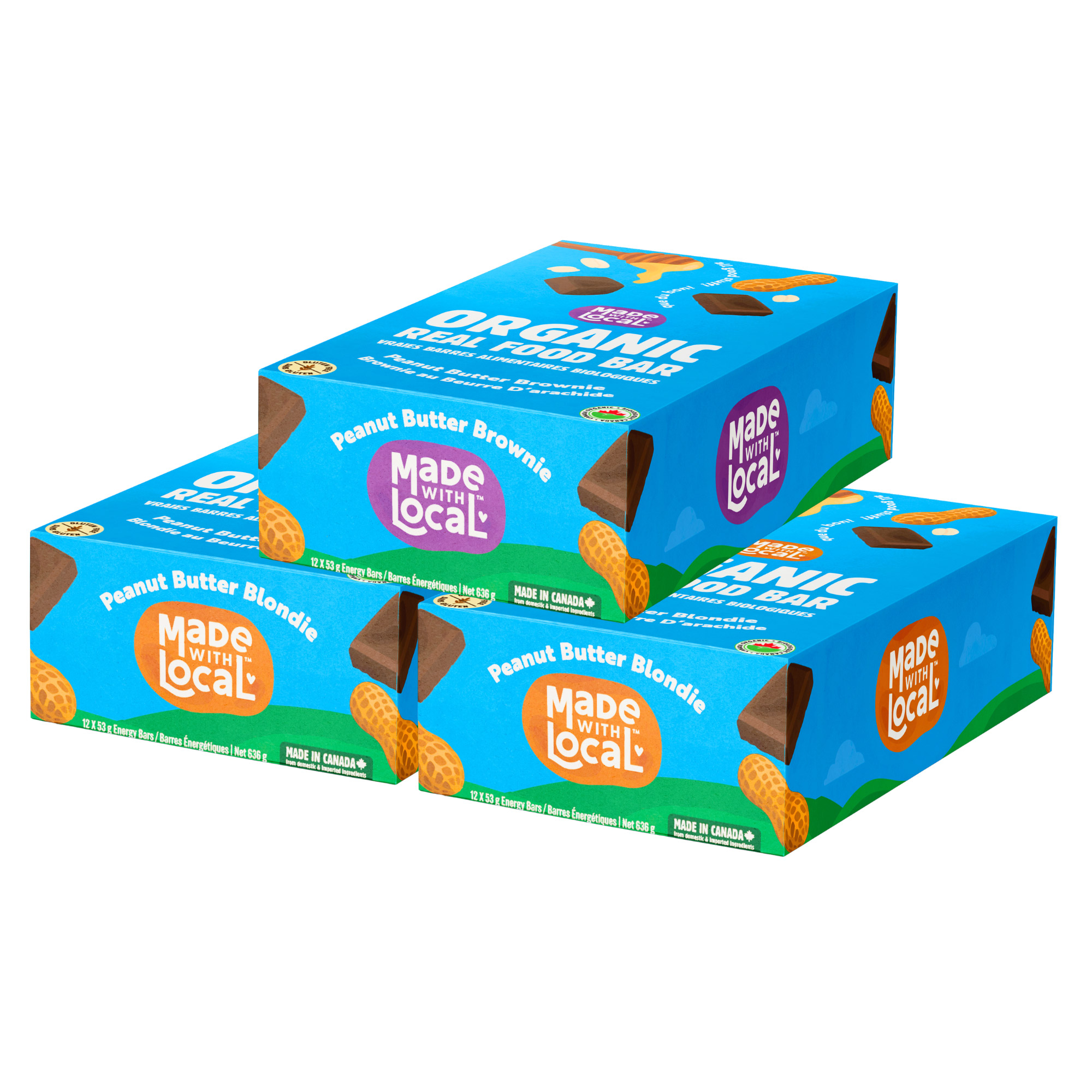 Made With Local Organic Real Food Bars, 36 × 53 g