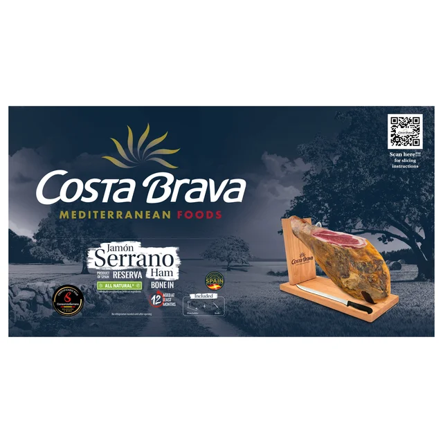 Costa Brava Jamón Serrano Reserva Ham Gift Set, 14.5 lbs