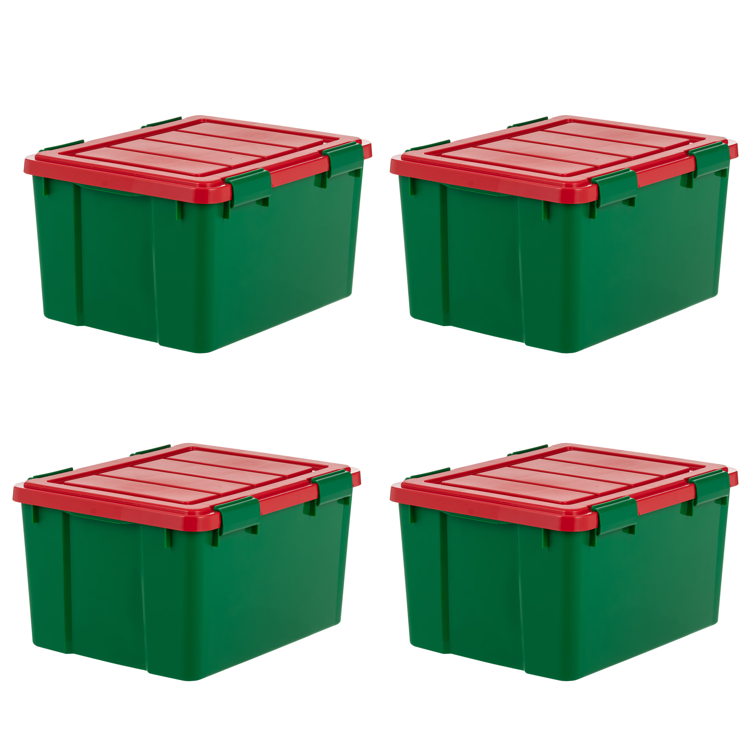 IRIS 44 Quart WeatherPro-seal Storage Bin  4-pack