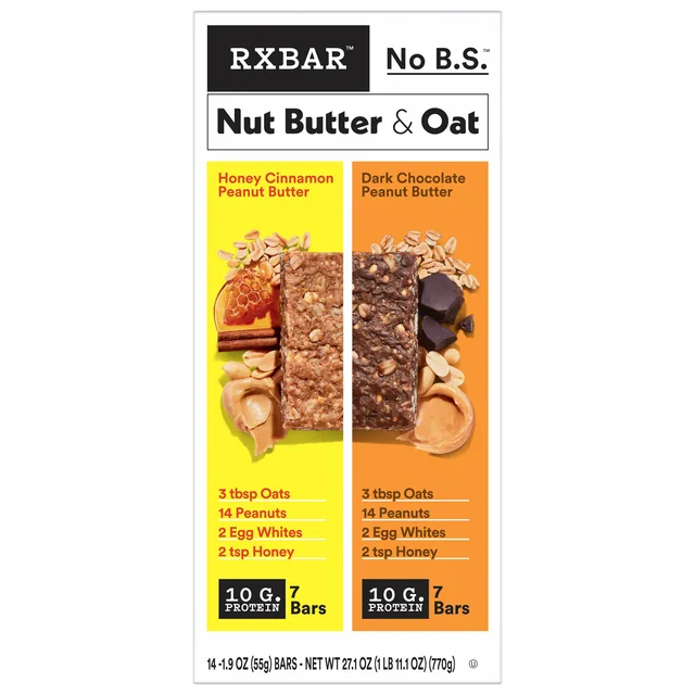 RXBAR NUT BUTTER & OAT BARS 14/ 1.9 OZ