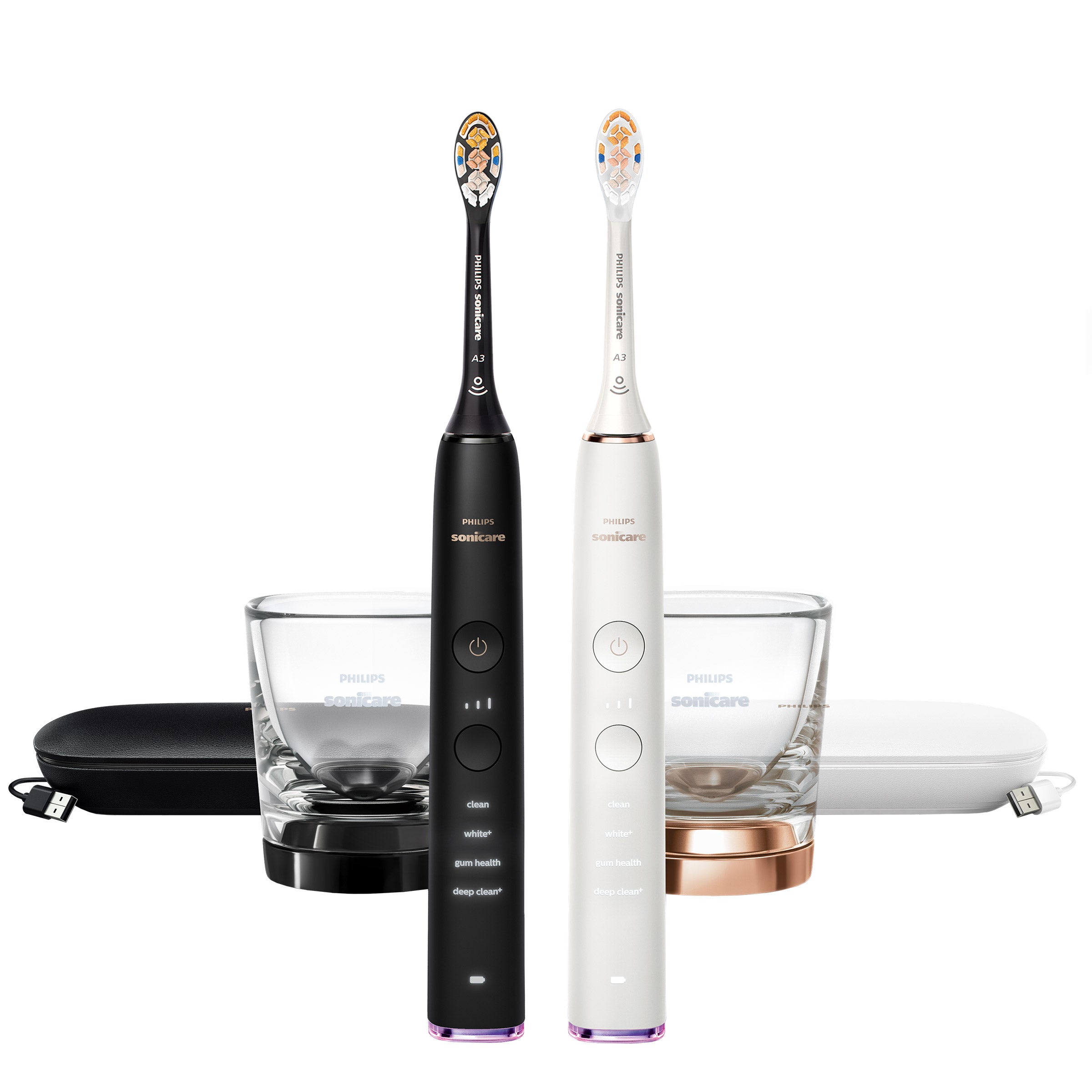 Philips Sonicare DiamondClean Smart Electric Rechargeable Toothbrush, 2-pack