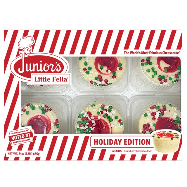 JUNIOR'S LITTLE FELLA CHRISTMAS CHEESECAKE 24 OZ (1.5 LBS)