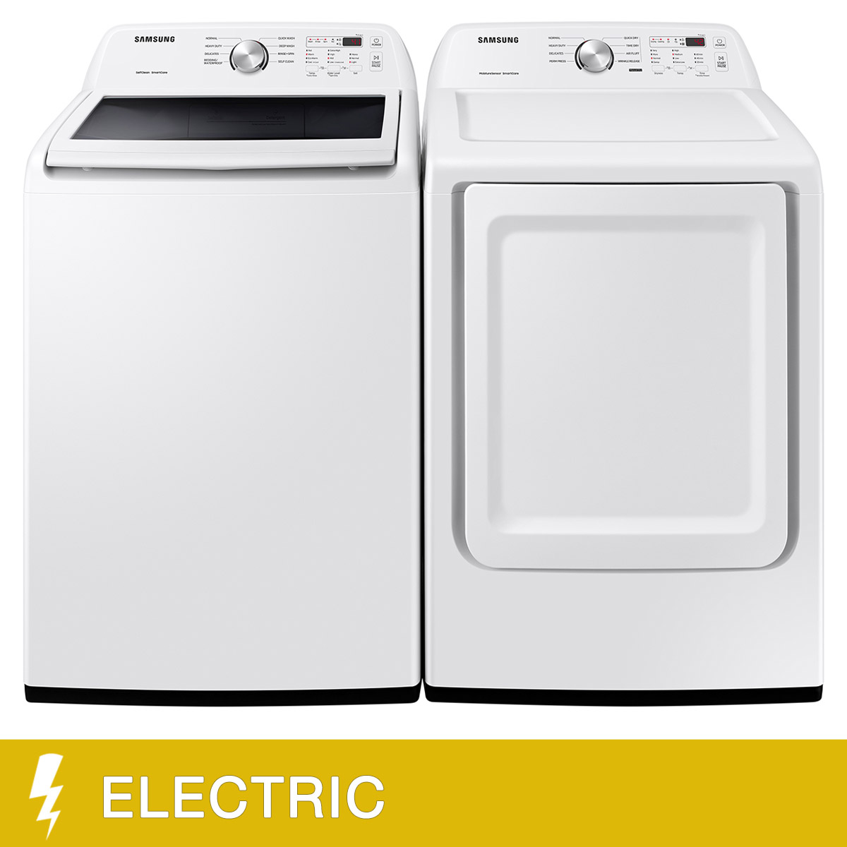 Samsung  Laundry Bundle 5.2 cu ft. Top Load Washer and 7.2 cu ft. Electric Dryer