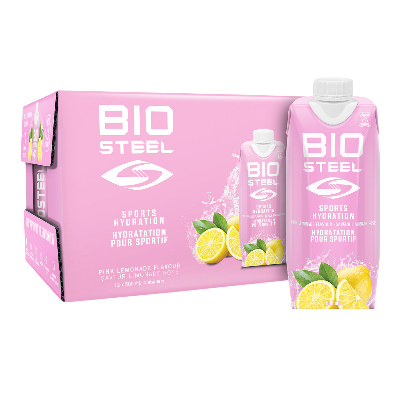 BioSteel Pink Lemonade Sport Drink 12 x 500 ml 