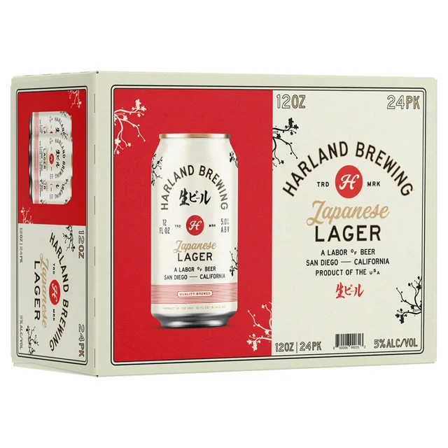HARLAND BREWING CO JAPANESE LAGER SAN DIEGO 24/12OZ CAN