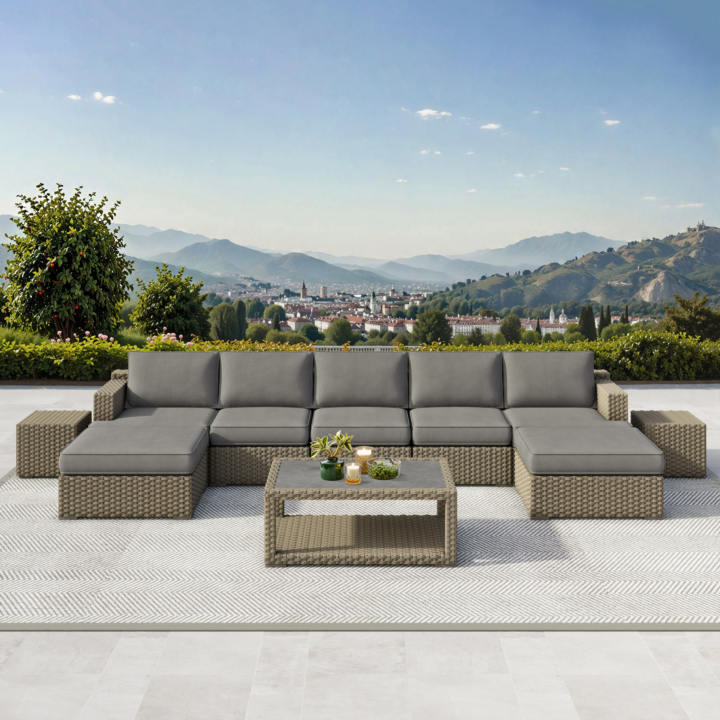 Niko 10-piece Patio Sectional Conversation Set