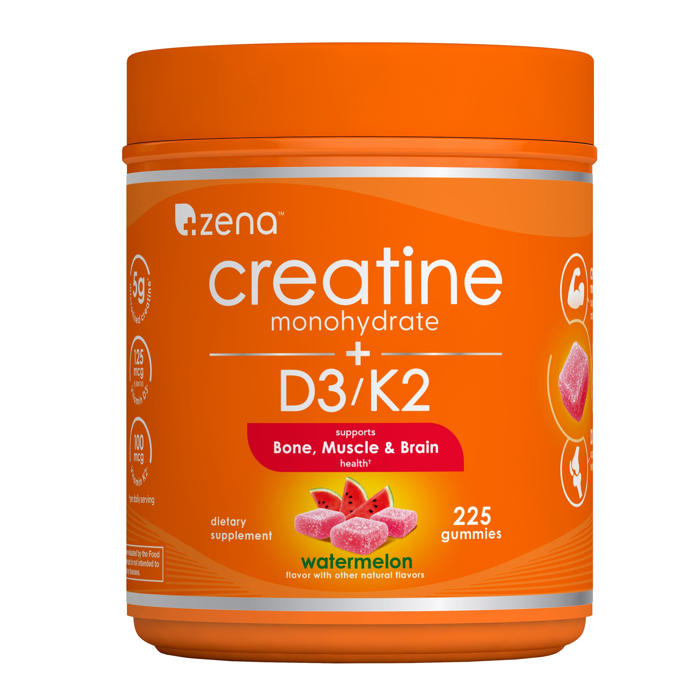 Zena Creatine Monohydrate + D3/K2 Gummies, 225-count | Costco