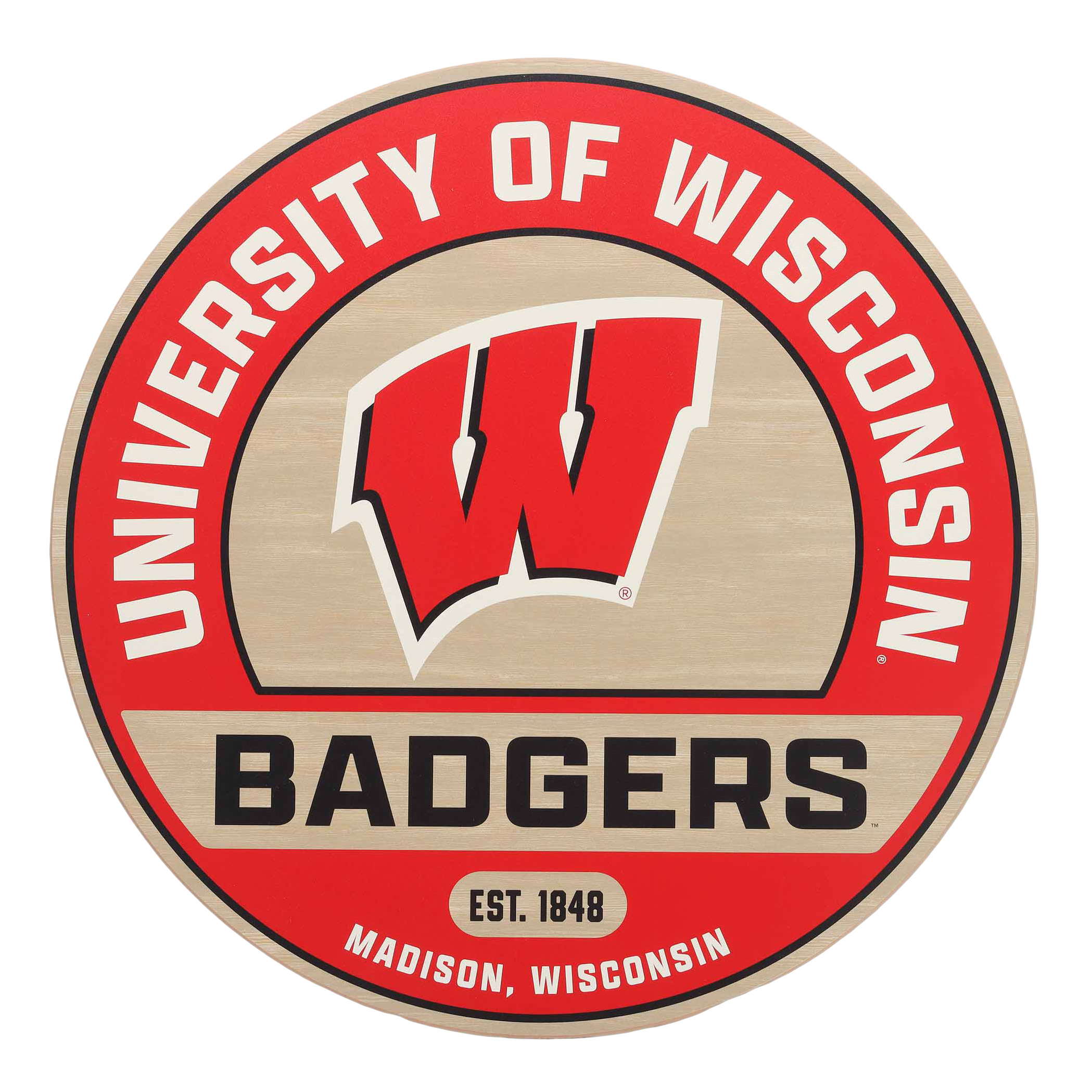 NCAA Wood Round Wall Sign